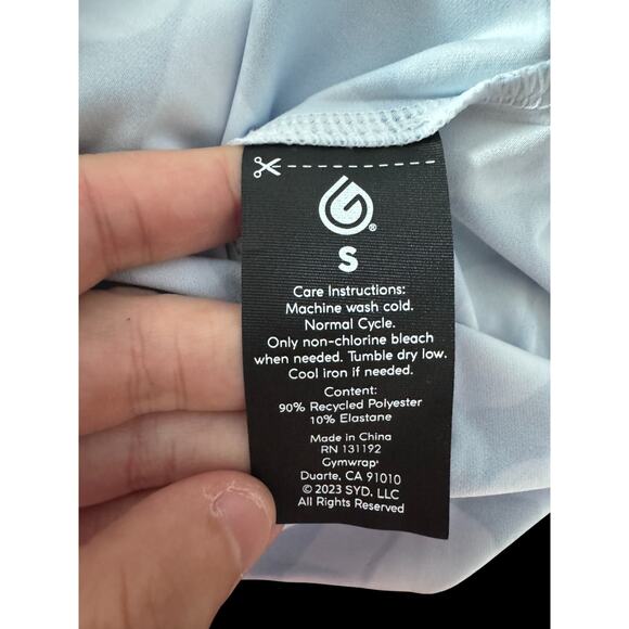 Gymwrap CloudKnit Everyday Tank Top Blue Floral Sleeveless Shirt Women’s Small - Picture 14 of 14